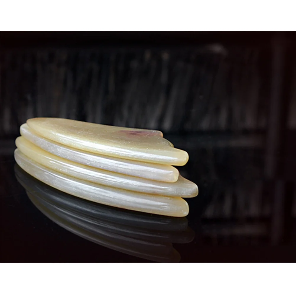 2Pcs Natural Sheep Horn Facial Scraping Plate Portable Massage Tool Promotes Circulation Skin Elasticity