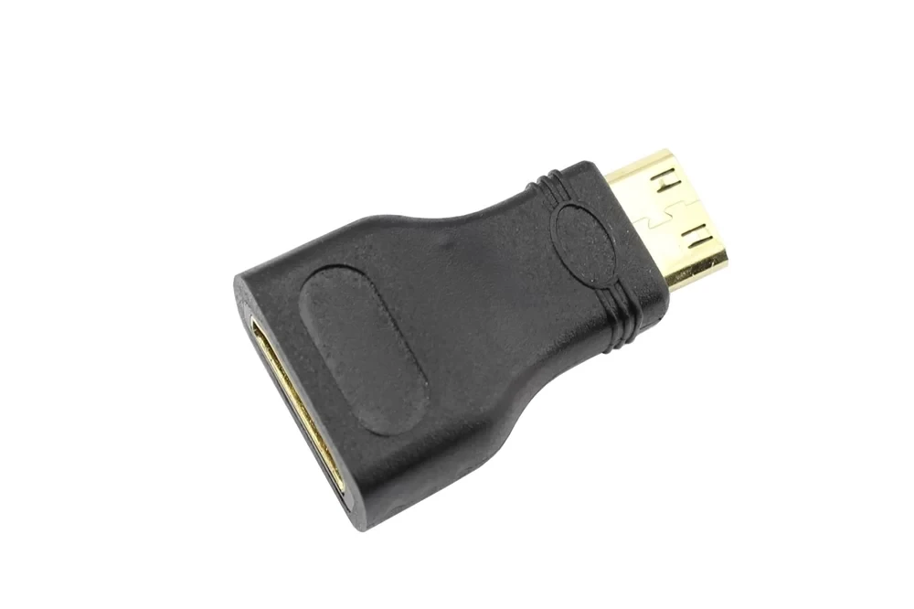 Adaptador Mini HDMI compatible con HDMI estándar para Raspberry Pi Zero, convertidor macho a hembra para TV 1080P