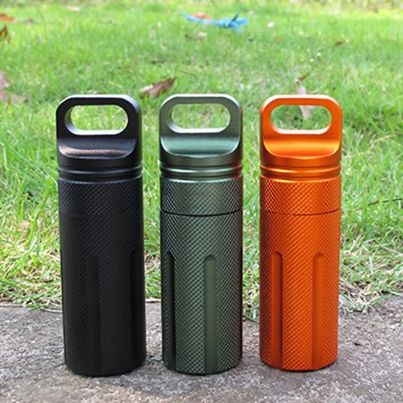 Étui de survie en alliage d'aluminium EDC étanche, sceau de Capsule, porte-bouteille, outil, accessoires de Camping en plein air image 3
