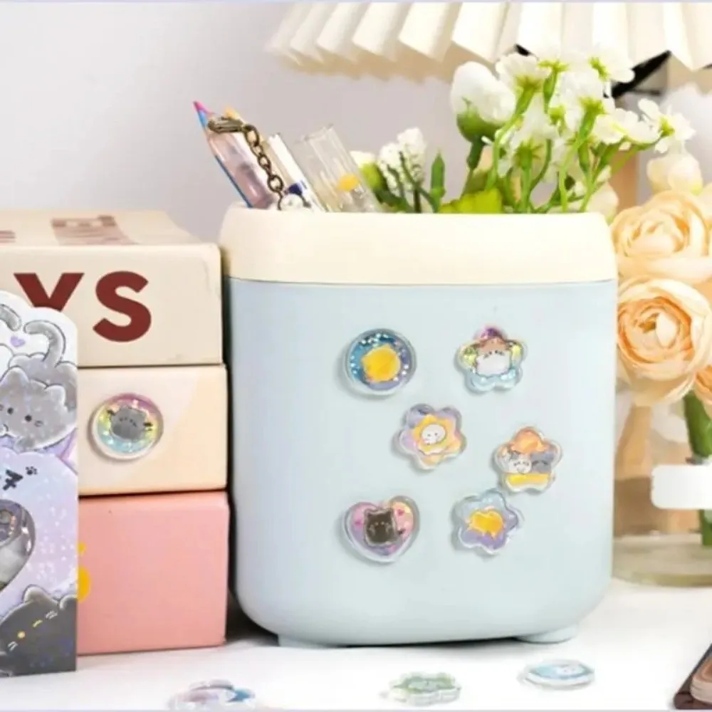 New Heart-Shaped Shining stickers 3D Waterproof Crystal Decals Laser Removable DIY Decals Mobile phone case decoration