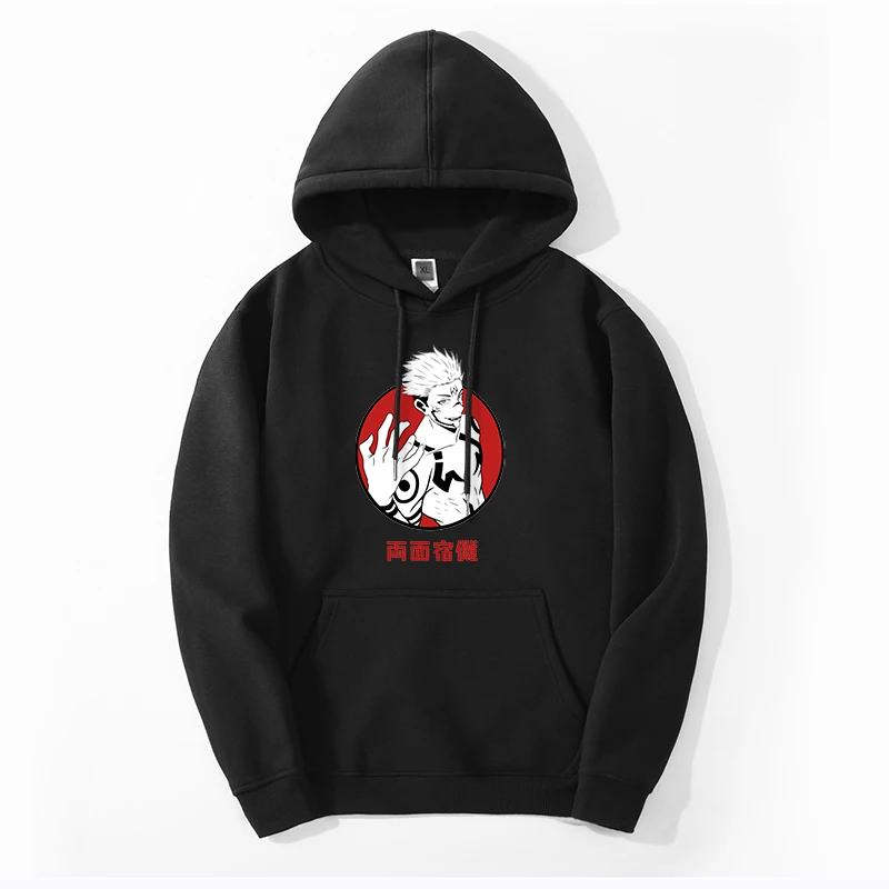 

Jujutsu Kaisen Anime Men Oversize Cool Sweatshirts Hoodies Oversize Print Ryomen Sukuna Streetwear Harajuku Japan Cartoon Hoodie