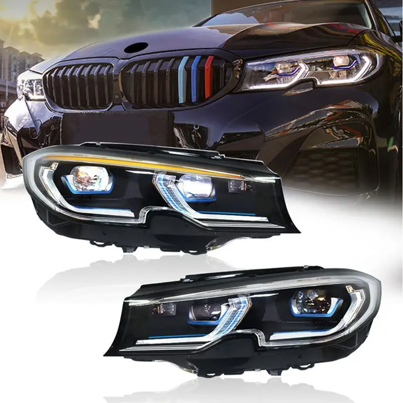 Fit For BMW 3 Headlight 2019-2022 BMW G20 Headlight LED Front Headlamps Plug And Play Upgrade And Modification Half Assembly