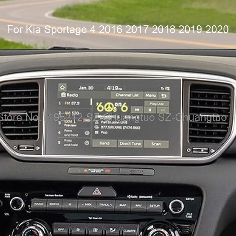 Screen Protector Tempered Glass For Kia Sportage 4 2016 2017 2018 2019 2020 Car GPS Navigation Film Sticker Accessories