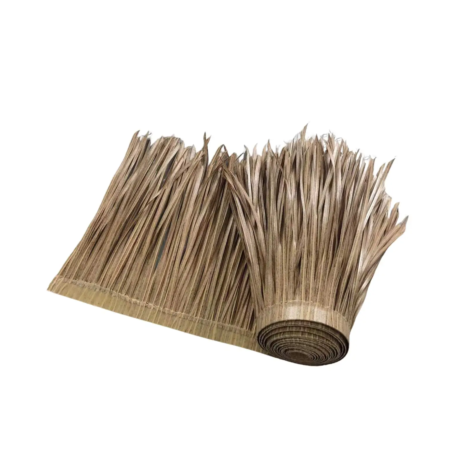Artificial Straw Roof Decorative Palm Thatch Roll Grass Skirting Panel for Outdoor Hut Bar Patio Roofing