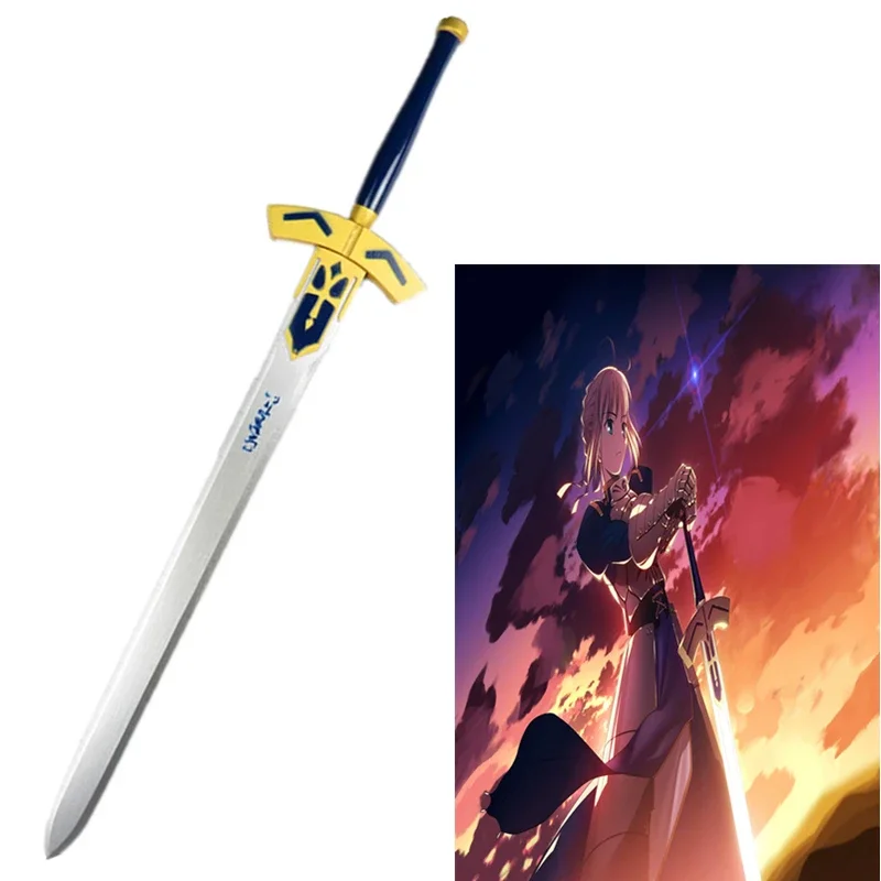 سيف خشبي كوسبلاي ليلي من Fate Stay ، سيف أربندراجون ، إكسكاليبور بالأبيض والأسود ، سلاح الأنمي ، حفلة تنكرية ، مضحك ، صيحات من Fate Stay