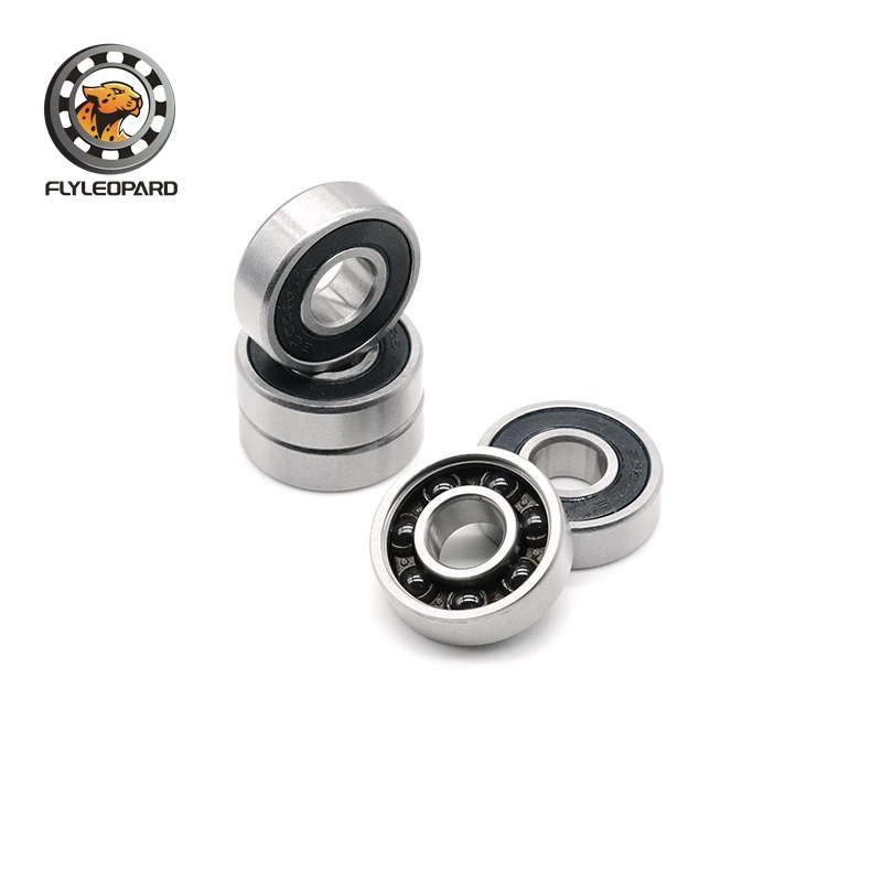 2pcs 6000RS 2RS Bicycle Hybrid Ceramic Bearing 10x26x8mm Chrome Steel Si3N4 Balls ABEC-9 Double Rubber Sealed for MTB Road Bike