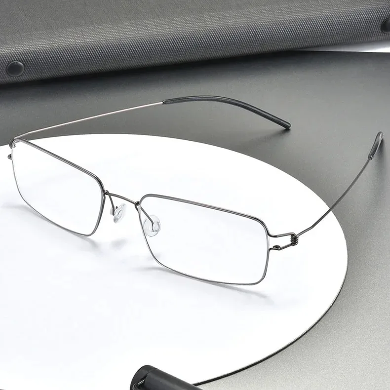 Ultraleichte Titan-Brille, Rahmen für Herren, Retro-Quadratbrille, Damenbrille, Leserezept, Blaulicht-Blockierung + 3,5 + 4,0 – Detail 11