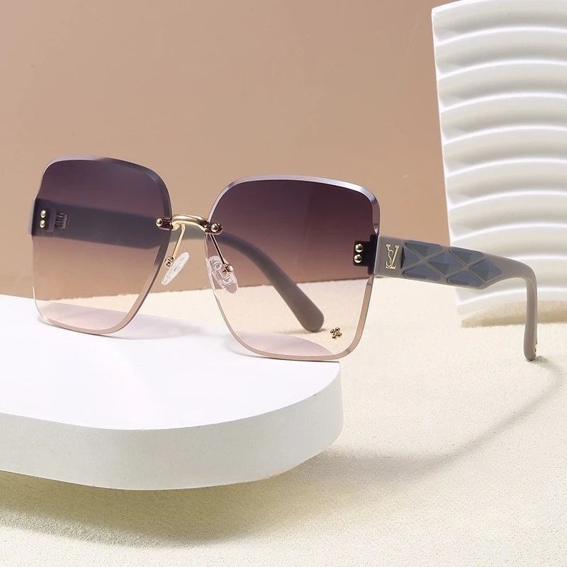 

​​2025 Frameless Cut-Edge UV400 Sunglasses, Luxury Lightweight Square Face Slimming Retro Polarized Eyewear for Women Men​​