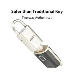 Vanma Smart Electronic Lock, Intelligent Passive Padlock, Cam Lock with Smart Key, Free Software, Door Lock, Access Control