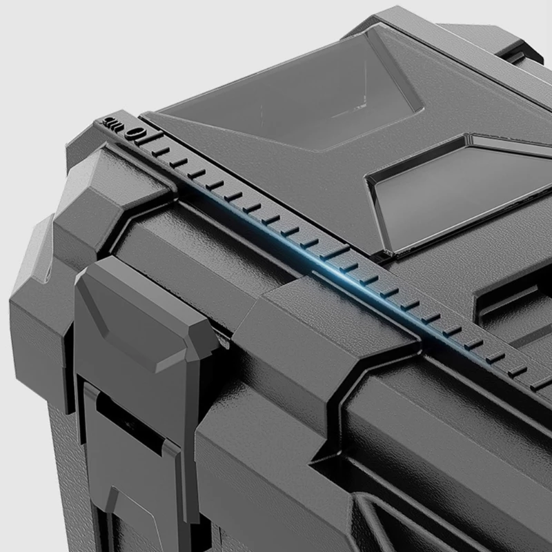 Portable Double Layer Essential Tool Box Maintenance Tool Storage Box with Removable Tray Carrying Case for Tool Protect