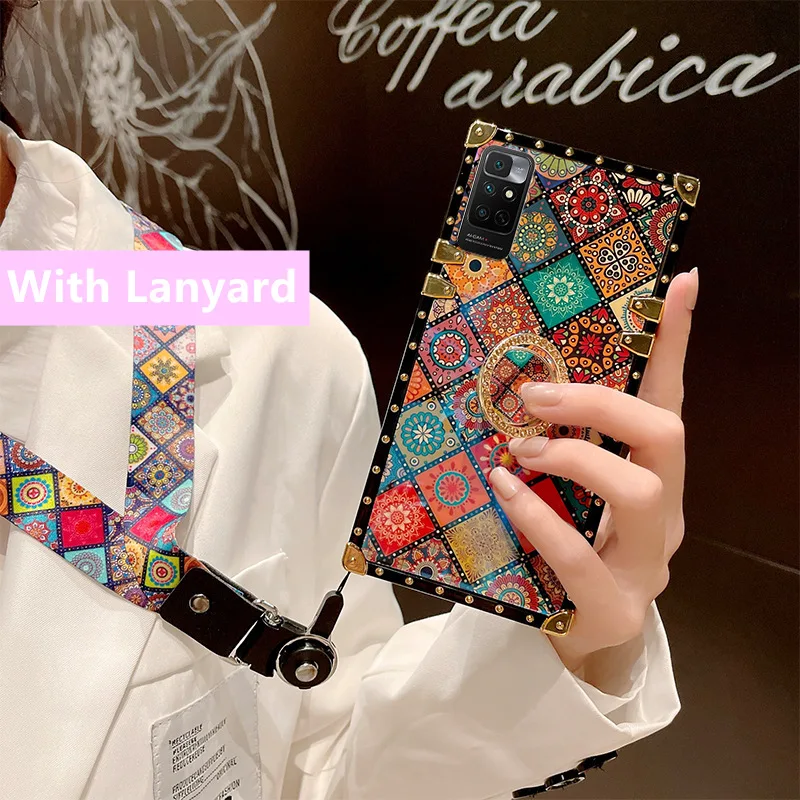 Luxury Colorful Printed Diamond Stand Phone Case  For Xiaomi Redmi Note 11 10  9  8 Pro 11s 10s Mi 10T 12T 11T 13 Lite Cover