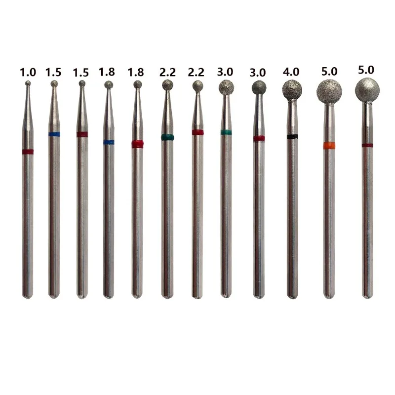 12 Models Ball Nail Polishing Head Diamond Sanding Head To Remove Dead Skin Cuticle Nail Tools Sanding Machine Replacement Head