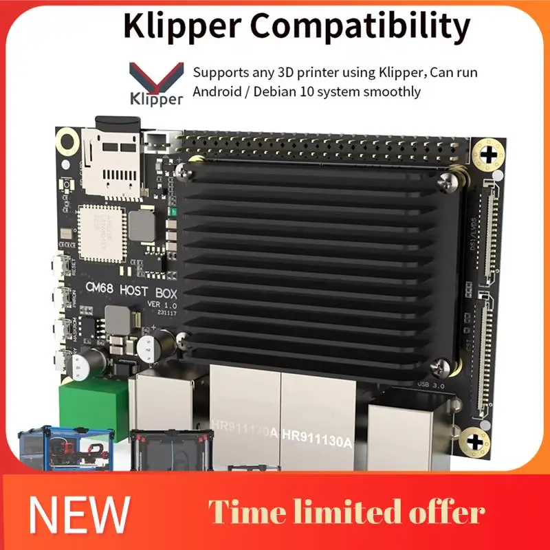 

A42T-CM68 Host Box Based On CM68 Core CAN Bus -Compatible Output 2X1000m Ethernet 5Xusb Port For Klipper Voron VS RPI