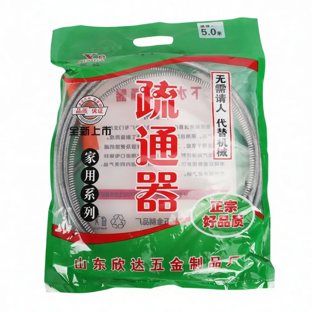 Hand Crank Drain Auger Flexible Pipe Cleaner Steel Toilet Unclogging Tool Plumbing Maintenance Household Sewer Snake Tool