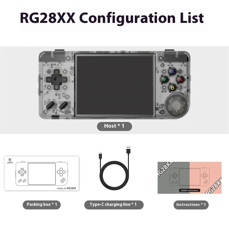 

Ampown Rg28xx Convenient Retro Handheld Dc Game Console Multimedia Handheld Nostalgic Arcade Psp Classic Connection Large Screen