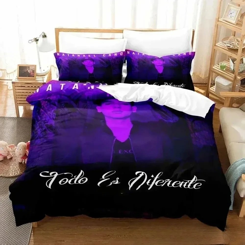 

New 3D Print Music B-Band Natanael Cano Bedding Set Double Twin King Duvet Cover Comforter Pillowcase Boys Girls Adults Bedroom
