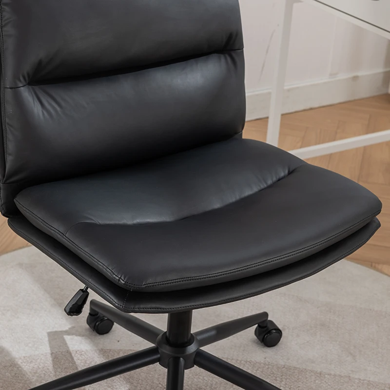 Bizerte Adjustable Swivel Criss-Cross Chair, Wide Seat/ Office Chair /Vanity Chair, Black  On-Site