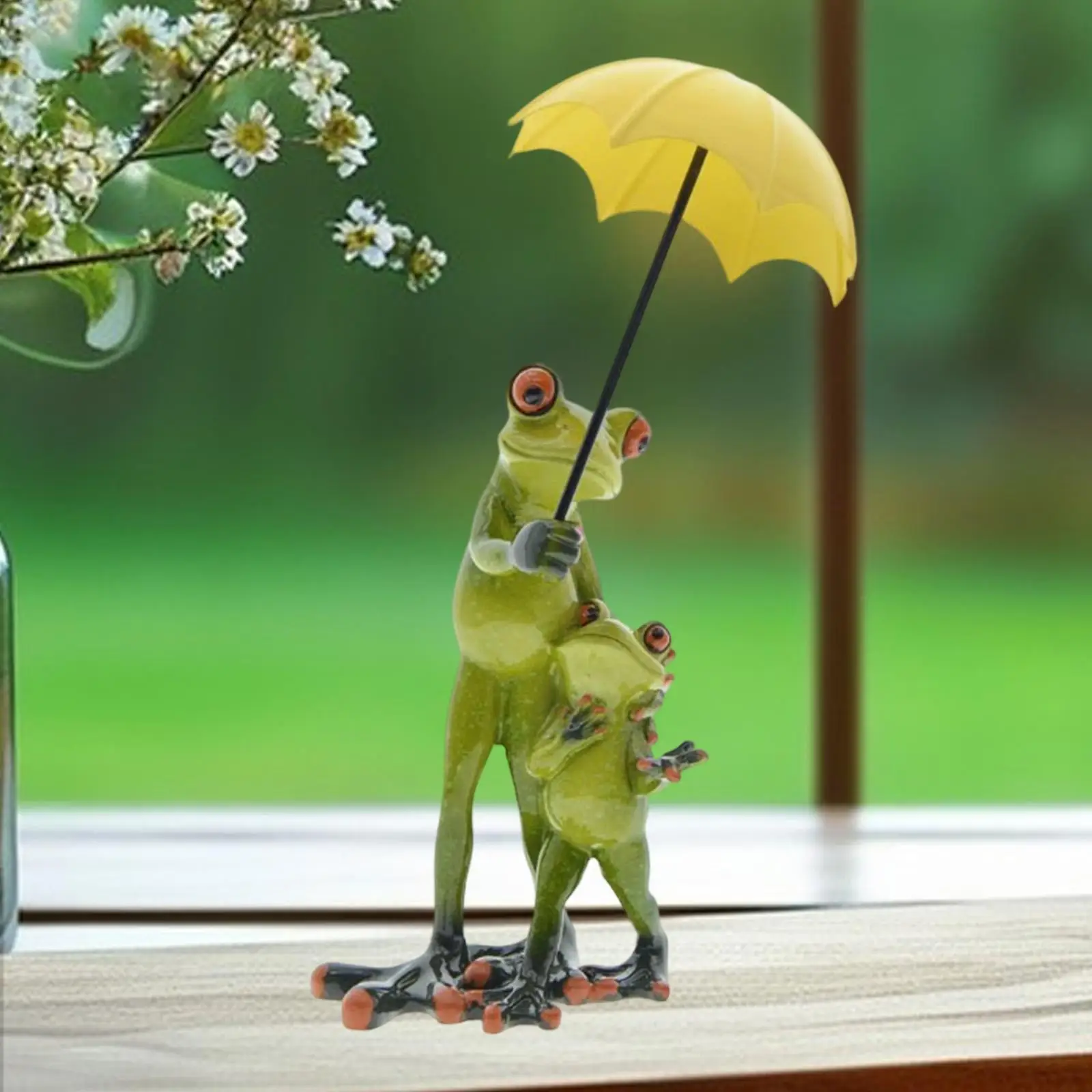 

Frog Statue Resin Decorative Figurine for Indoor Outdoor Living Room Office