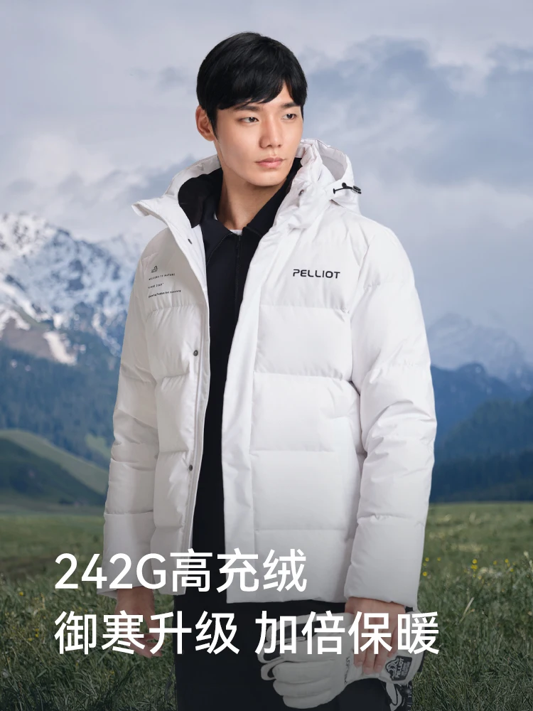 PELLIOT 2023 Men Spring Jacket Ultra Light 95% White  goose  Down Jackets Casual Portable Spring Coat for Men Down Parkas