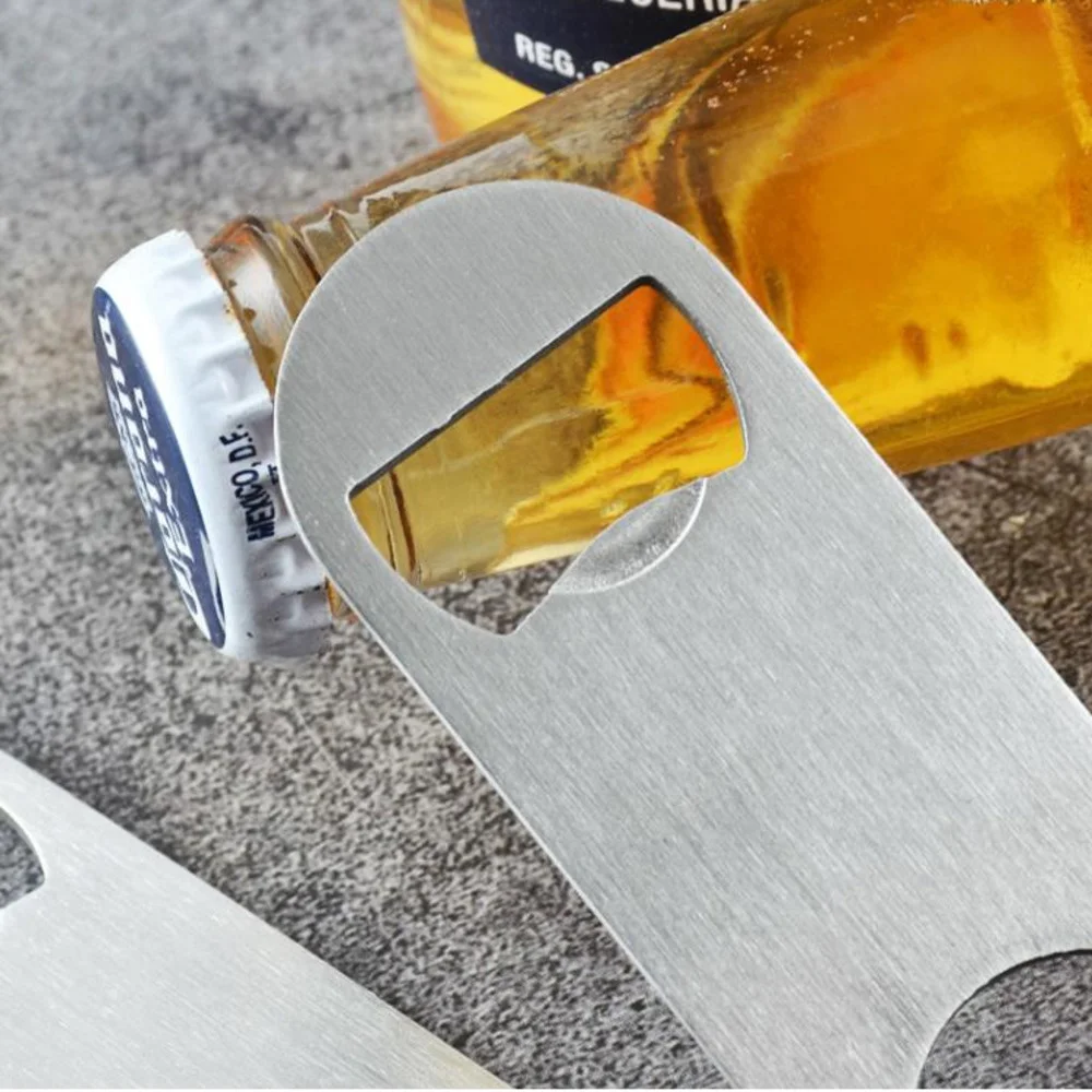 

300pcs Multifunction Beer Bottle Opener Mini Stainless Steel Flat Bottle Opener Tool Small Bar Wine Openers Abridores