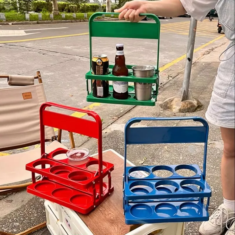 

Beer Wine Bottle Holder Beer Carrier Box Foldable Beverage Beer Bottle Basket