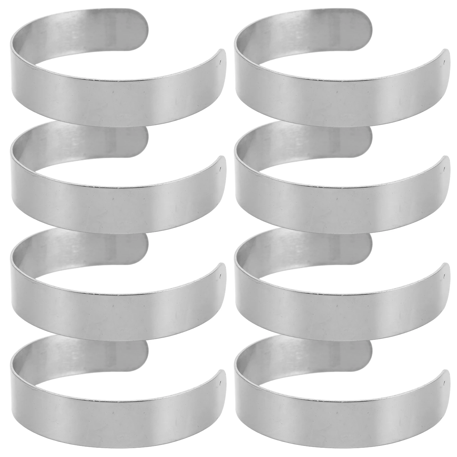 

8pcs 304 Stainless Steel Bracelet Shaping Core Sturdy DIY Cuff Bangle Blanks Metal Stampings Jewelry Making Kit Handmade Craft