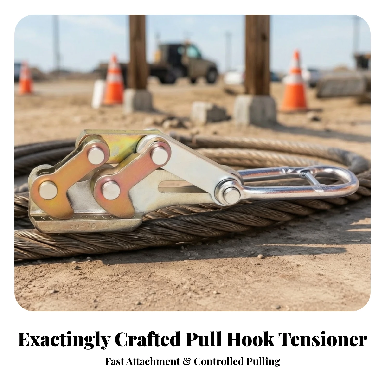 Double-Jaw Wire Grip Heavy-Duty Wire Rope Puller Cable Grip Zinc-Plated Steel Cable Puller High Strength for Linemen - view 5
