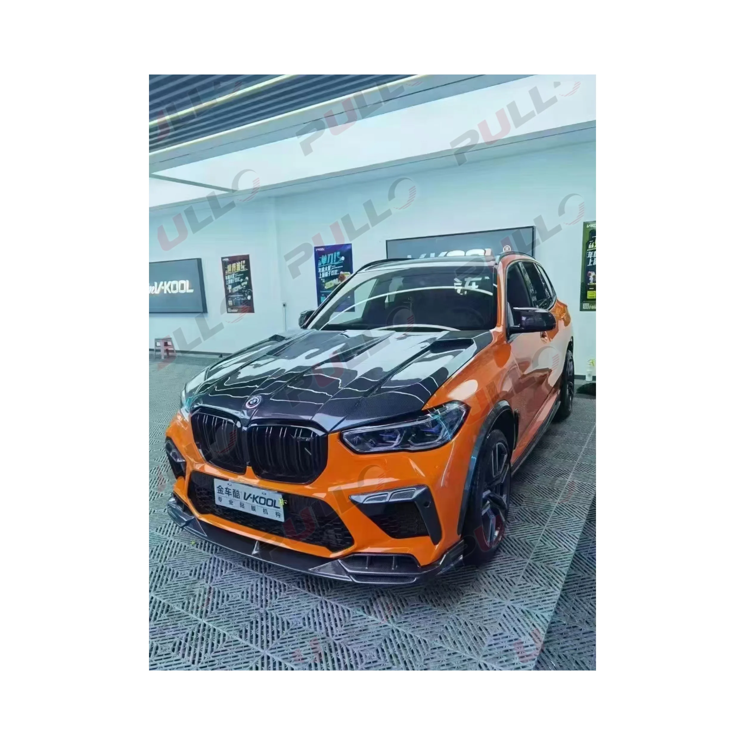 Kohlefaser-Autozubehör für X5 F95 M Competition 2021, Frontlippe, Heckdiffusor, Seitenschweller, Heckspoiler