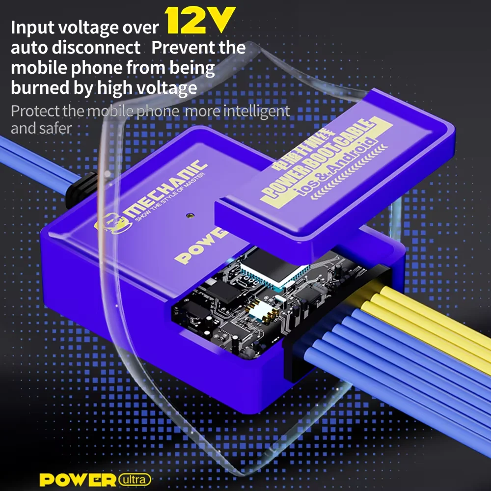 Kabel zasilający MECHANIC POWER Ultra Power Boot do iPhone 6-17ProMax, Android, Samsung, Huawei, Xiaomi - przewód do naprawy i testowania zasilania telefonów — zdjęcie 5