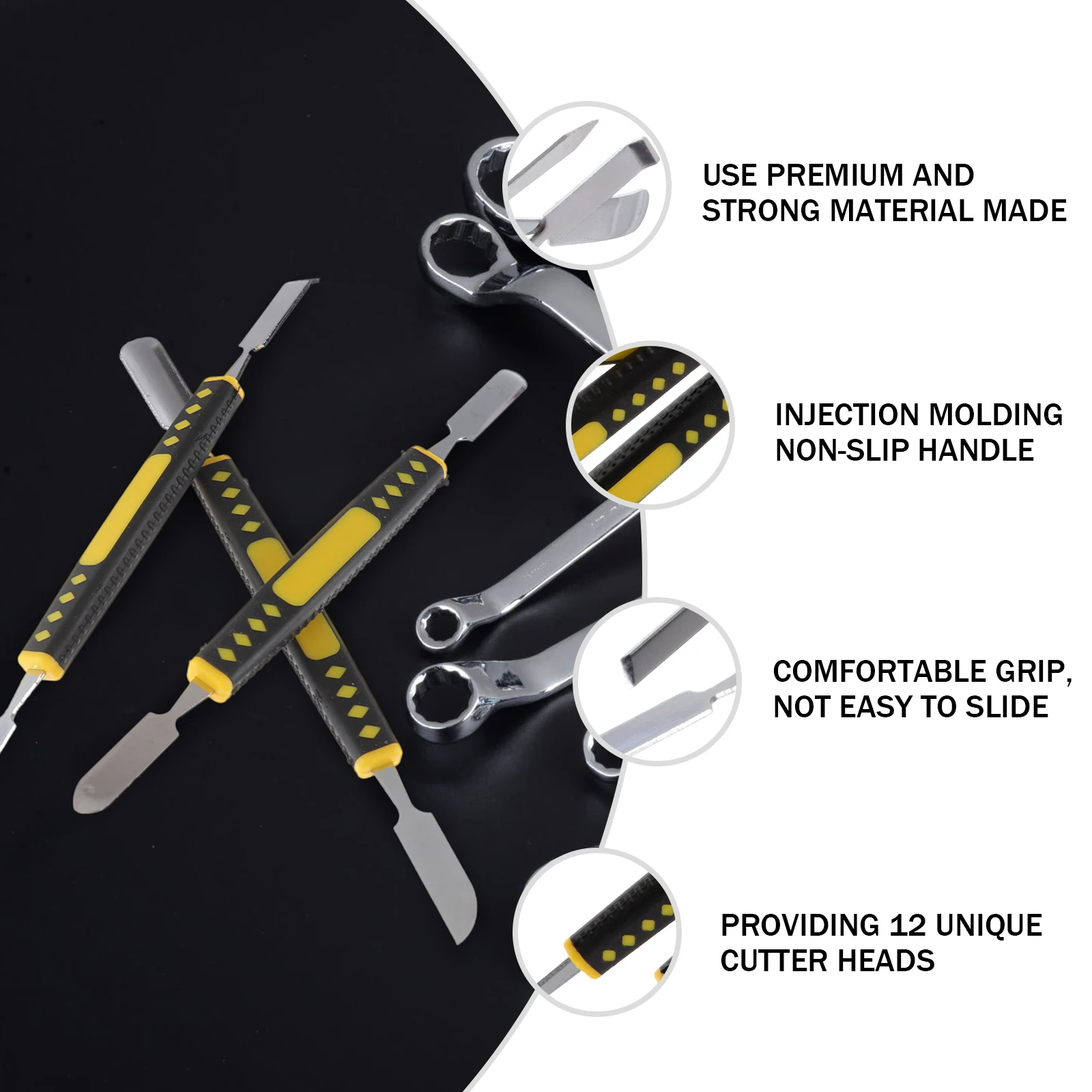 

6pcs Disassembly Tool Premium Material Compact Lightweight Injection-Molded Handle Non-Slip Double-Ended for Phone