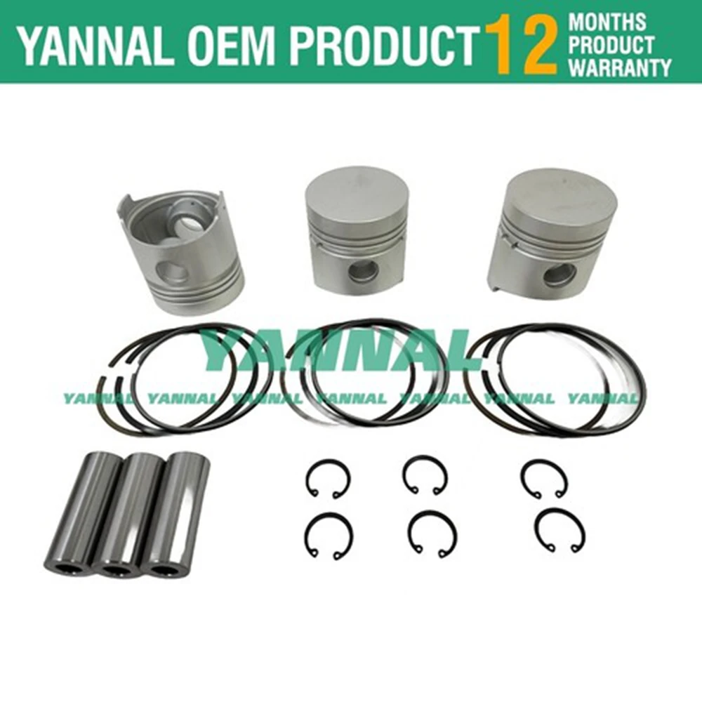 

D1101 DH1101-A DH1101 Piston Kit W Ring Set STD for Kubota Tractor L245DT