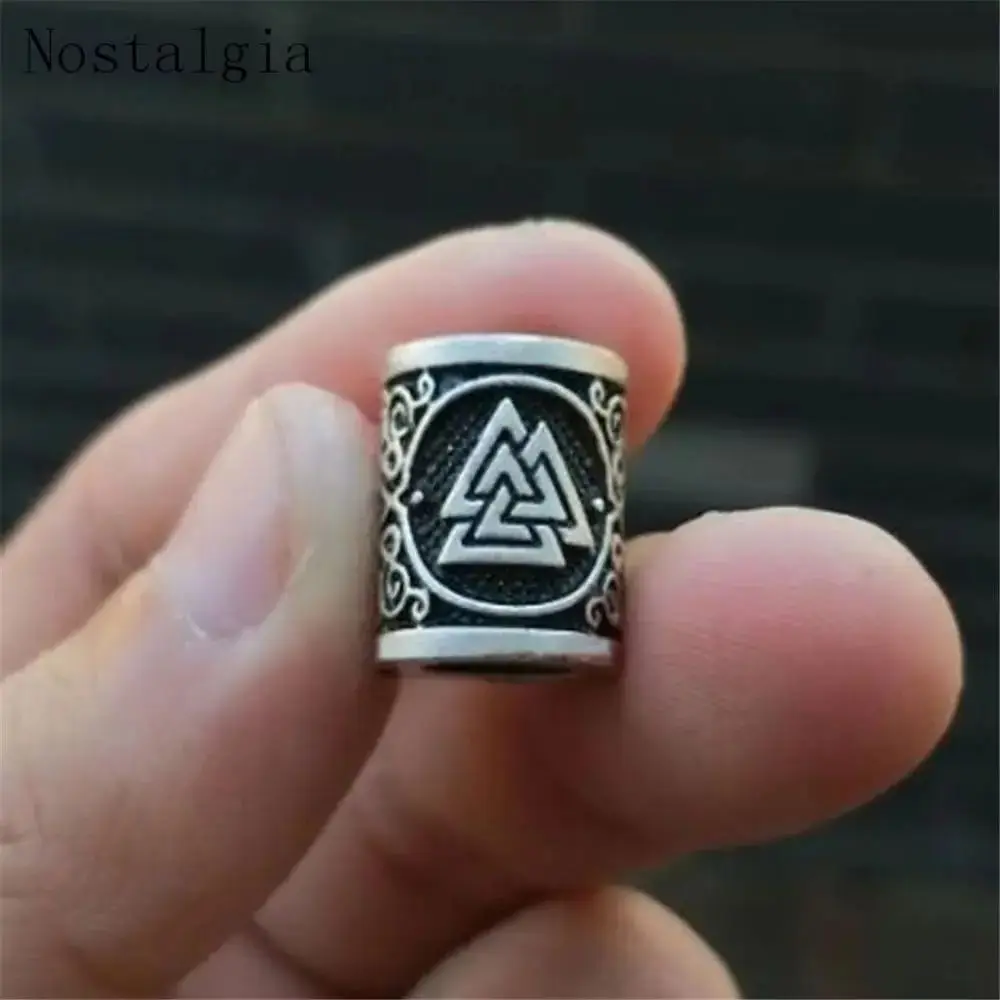 Viking Runes Charms Bead knot Compass triangle Trinity Odal Futhark Runes Beads Making   DIY Bracelets Necklace Jewelry