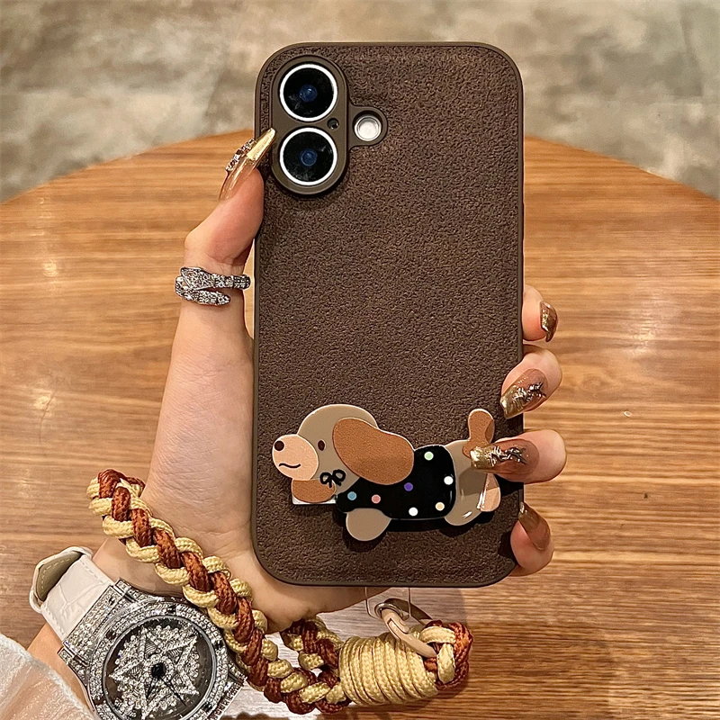 Luxury Phone Case For iPhone16 14 13 12 11 15 Pro Max Plus+ Fashion Silicone cover with stand Chain Bracket for iPhone16proMax 