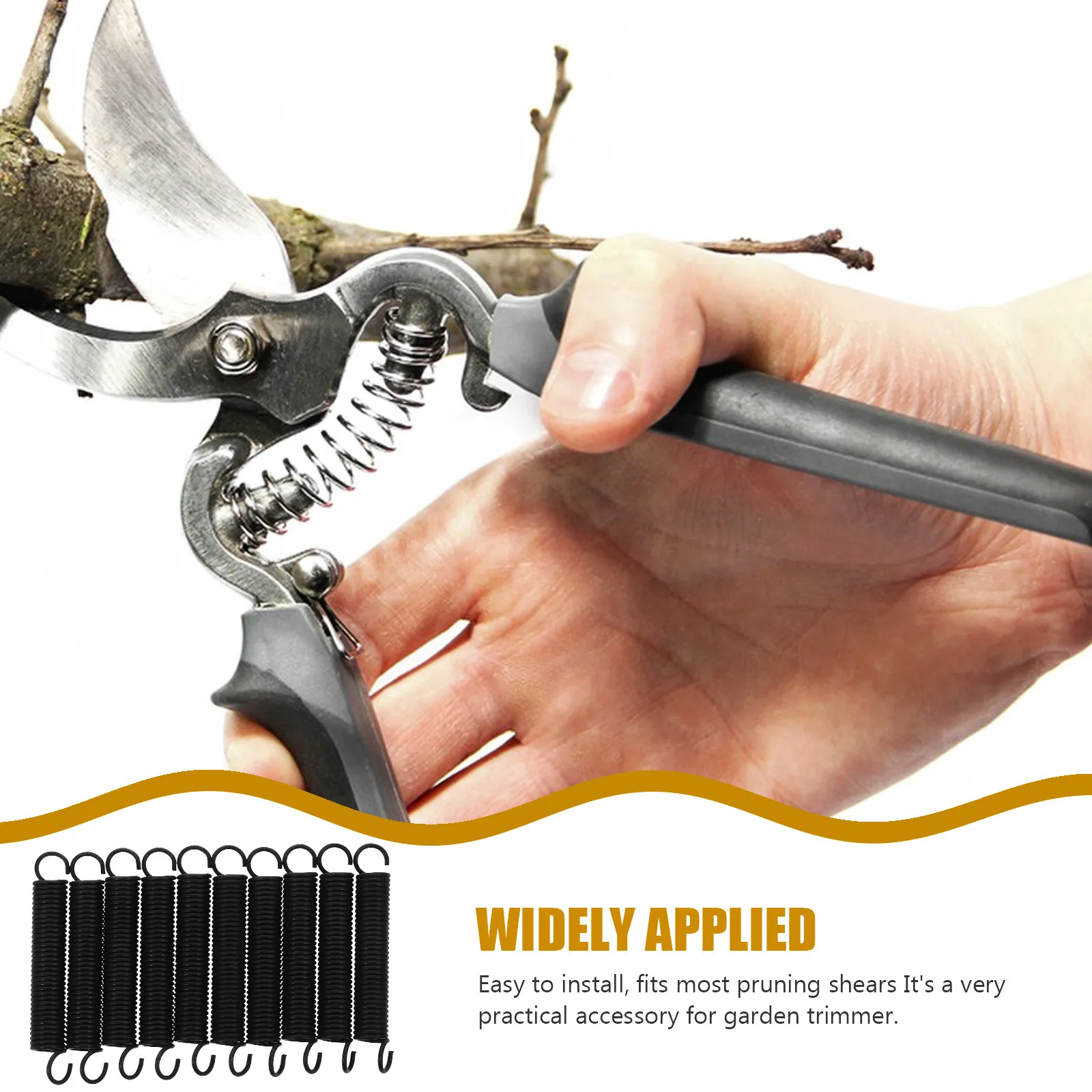 10Pcs Gardening Shears Spring Replacement Stainless Steel Pruning Shear Springs for Hand Pruners Compact Easy Install