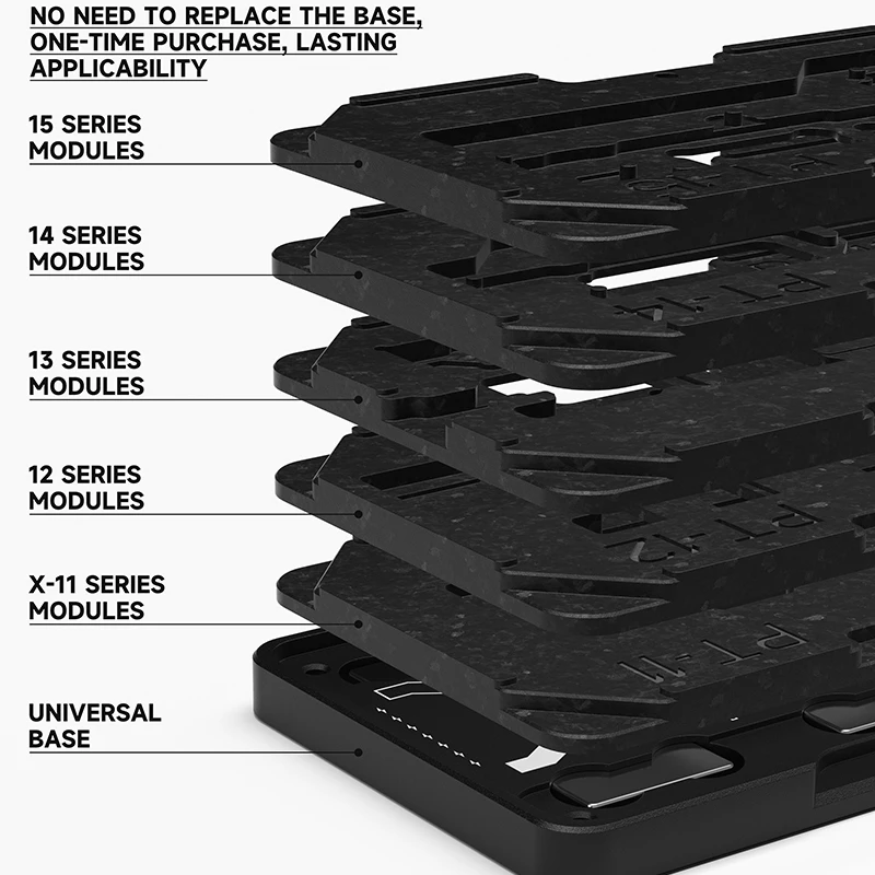 LUOWEI LW-PT01 Middle Frame BGA Reballing Stencil Platform For iPhone X-15 Pro MAX Motherboard Layered Rework Soldering Kits