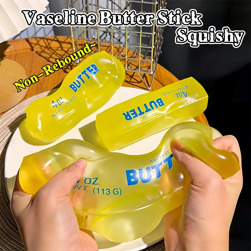 Weicher Butter-Stick Stressball Quetschspielzeug Vaseline-Plastizität Kein Rückprall Weiches Gefühl Fidget-Spielzeug ASMR Sensorisches Anti-Stress-Spielzeug