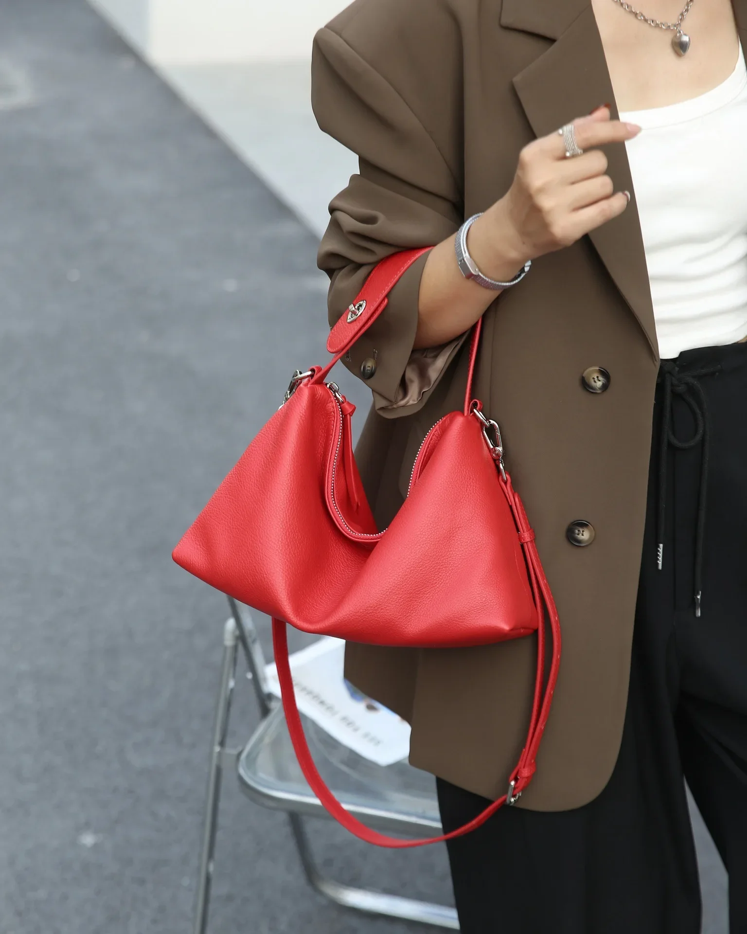 Sacs à bandoulière en cuir véritable pour femmes, sacs à main de luxe de marque, sac à main en cuir de vache souple de grande capacité pour femme, sac oreiller