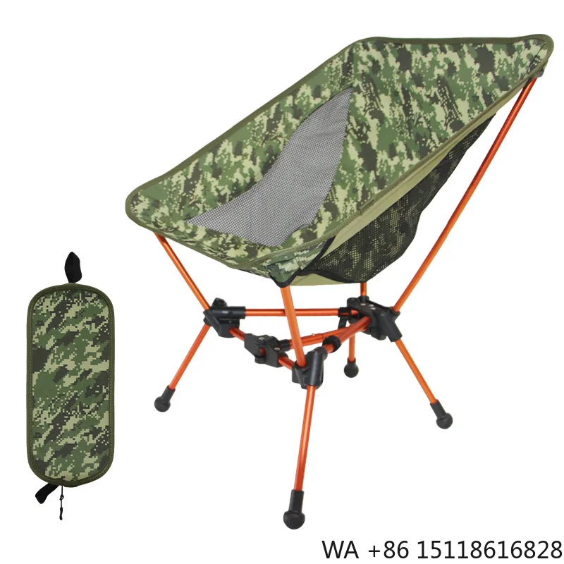 Lightweight Portable Heavy Duty Compact Folding Moon Chair Triangle Camping Chair