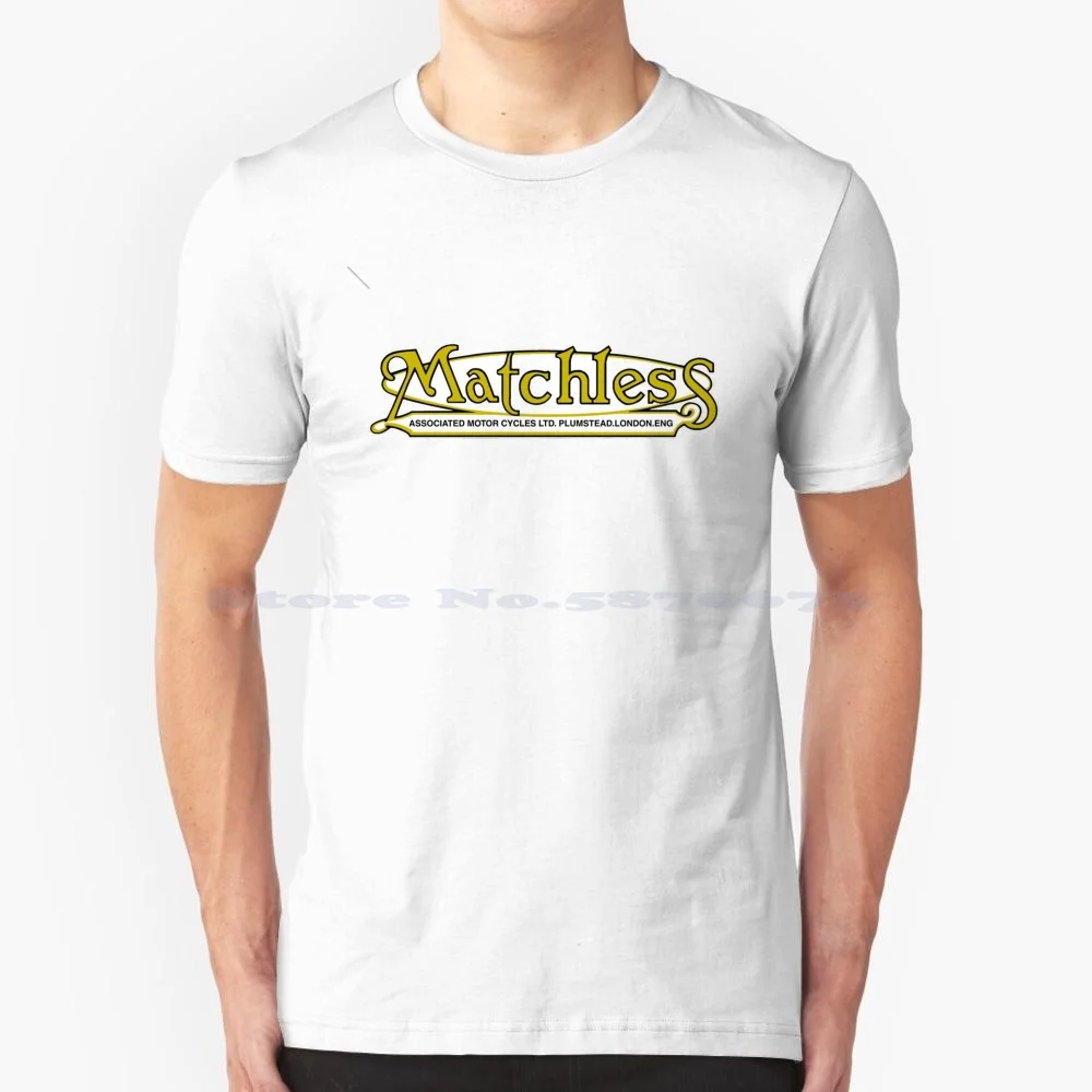 Matchless Motorcycle Too T Shirt 100% Cotton Tee Motorcycle Retro Chopper Classic Motorbike Matchless Ariel Bultaco Cz Enduro