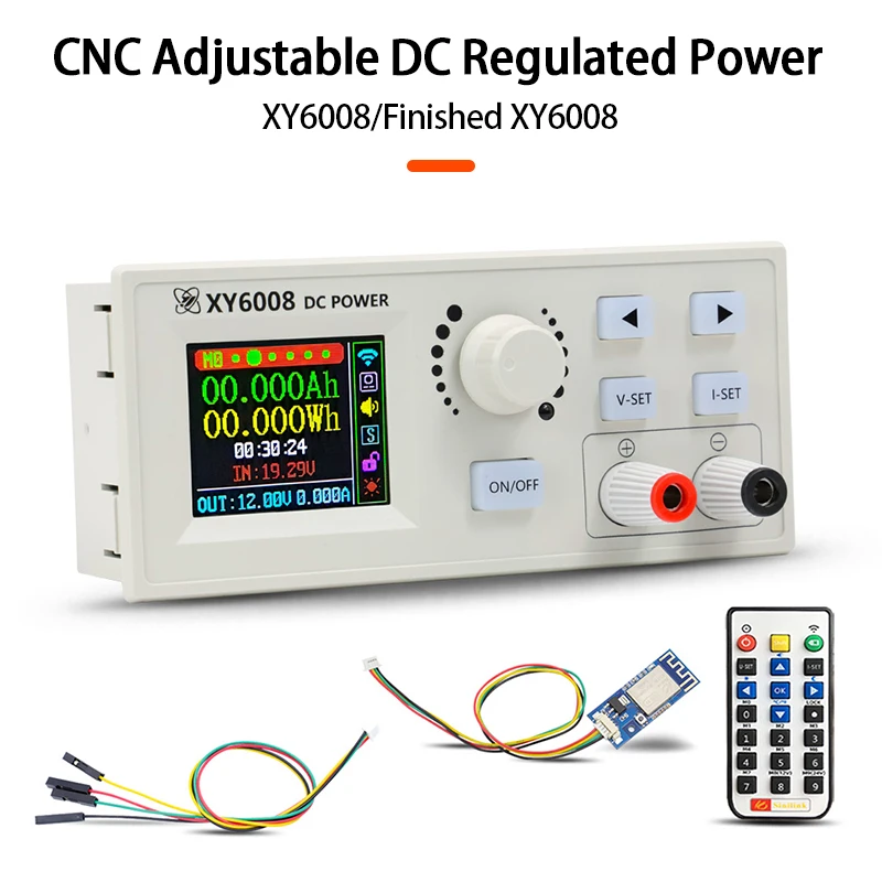 

XY6008/Finished XY6008 CNC Adjustable DC Regulated Power Supply Step-down Module 1.8‘ Color Screen LCD Display with Data Storage