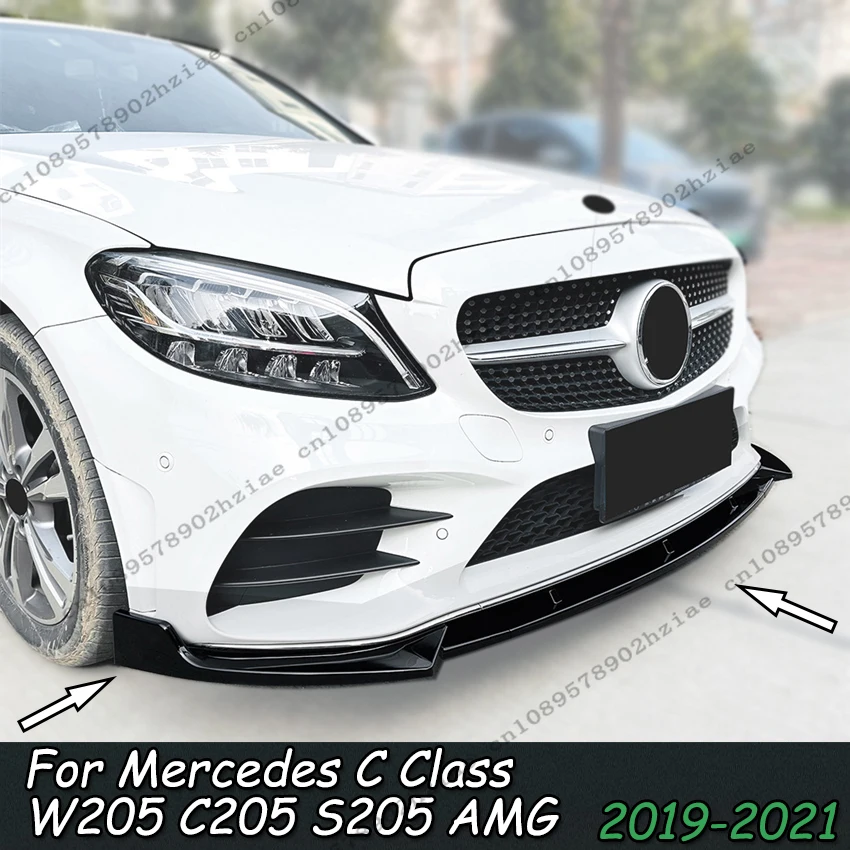 

Front Bumper Spoiler For Mercedes C-Class W205 C205 S205 C160 C200 C180 C300 C400 C450 AMG 2019-2021 Splitter Diffuser Body Kit