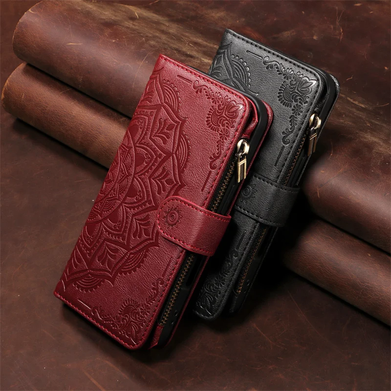 Etui Portfel z Długim Paskiem i Zamkiem Błyskawicznym Capa Magic 8 7 6 Pro 600 400 Lite do Honor X8D X9D X6C X6B X6A X5B X9C X8C X8B, Skórzane Etui — zdjęcie produktu 5
