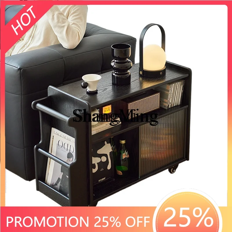 

ZYY Home High Value Solid Wood Small Coffee Table Removable Living Room Sofa Cabinet Household Locker Rack