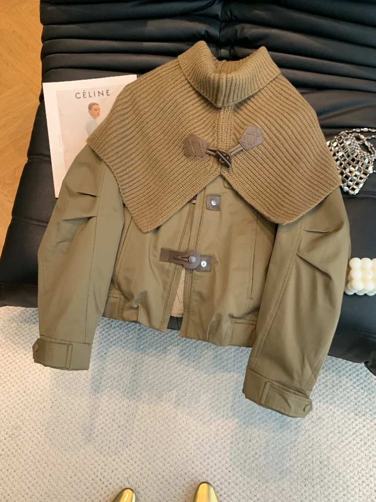 2025 가을 겨울 신상 슬림핏 니트 숄 여성용 면 자켓 루즈핏 다용도 슬림핏 출퇴근용