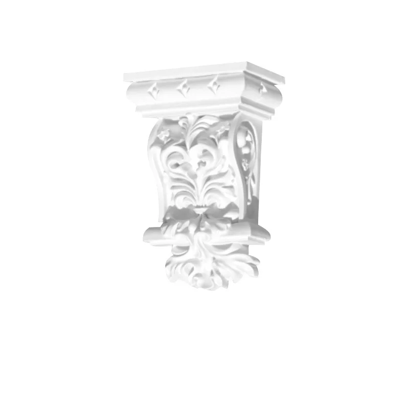 Light French PU carved beam support Classic arched door curved pass support Door cover Self-installed retro elephant nose pad LT