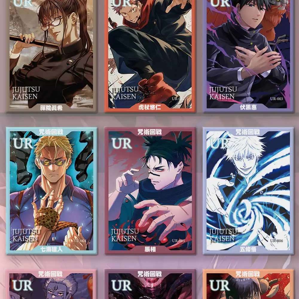 New Jujutsu Kaisen Collection Cards KUKA Anime Figures Gojo Satoru Fushiguro Megumi Itadori Yuji Warlock Comic Tcg Game Card Toy