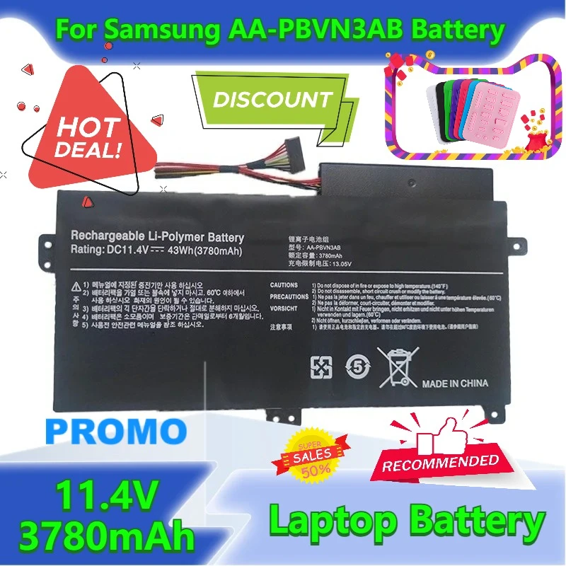 

11.4V 3780mAh for Samsung 450R4V 450R5V 370R4E AA-PBVN3AB 510R5E Laptop Battery