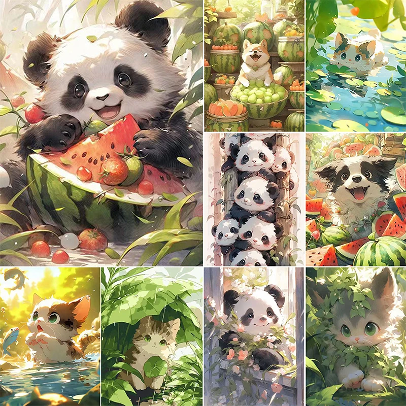 

5D Diamond Painting Art Lovely Cute Animals Magic Diamond Rhinestones Cross Stitch Embroidery 30x40cm Full Kits 2024 NEW