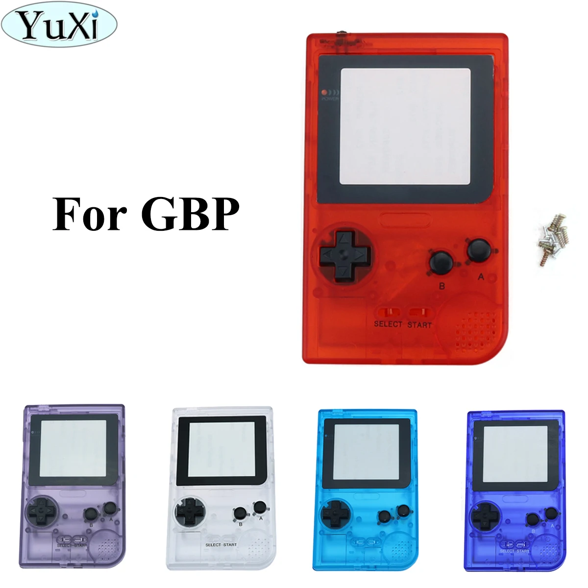 

YuXi Full Housing Case Replacement Shell For Gameboy Pocket for GBP Shell W/ Rubber Pads Buttons