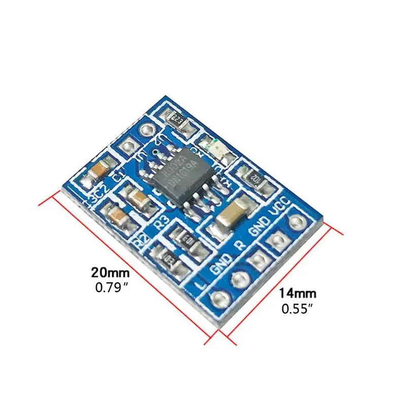 Modul Amplifier Kebisingan Rendah Saluran Mono 2.0-5.5V Ganti PAM8403